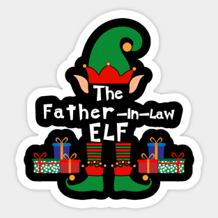 Funny Family Matching Christmas Father-in-law Elf Sticker